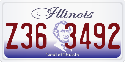 IL license plate Z363492