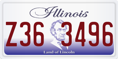 IL license plate Z363496