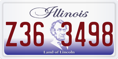 IL license plate Z363498