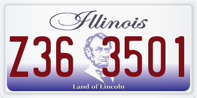 IL license plate Z363501