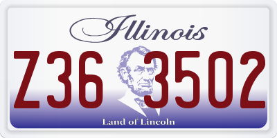 IL license plate Z363502
