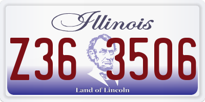 IL license plate Z363506