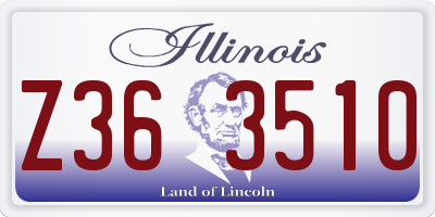 IL license plate Z363510