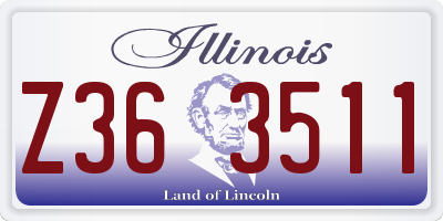 IL license plate Z363511