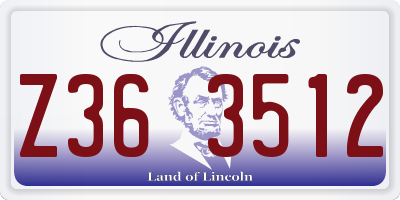IL license plate Z363512