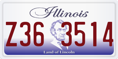 IL license plate Z363514