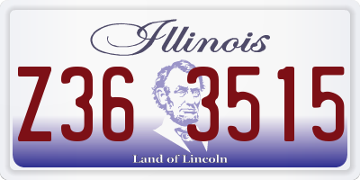 IL license plate Z363515