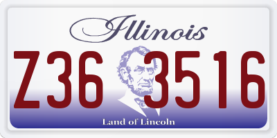 IL license plate Z363516