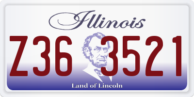 IL license plate Z363521