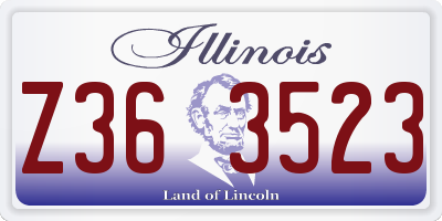 IL license plate Z363523