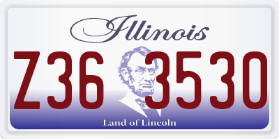 IL license plate Z363530