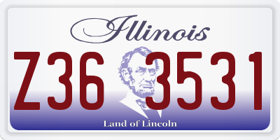 IL license plate Z363531