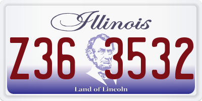 IL license plate Z363532