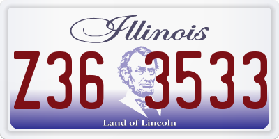 IL license plate Z363533