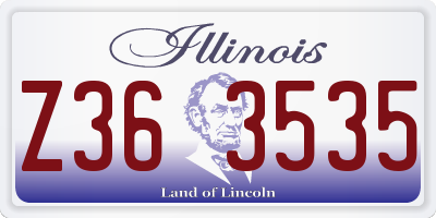 IL license plate Z363535