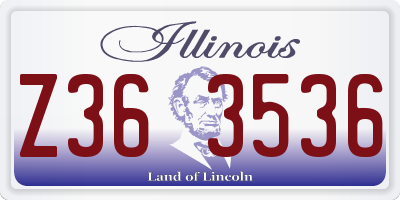 IL license plate Z363536