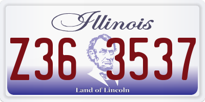 IL license plate Z363537