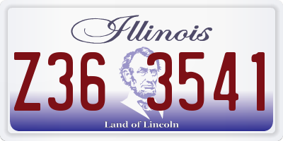 IL license plate Z363541