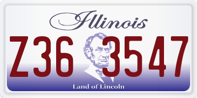 IL license plate Z363547