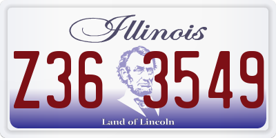 IL license plate Z363549