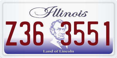 IL license plate Z363551
