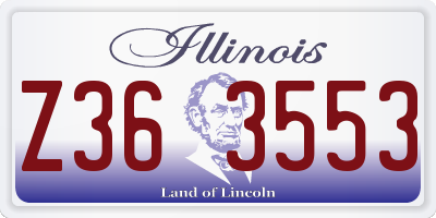 IL license plate Z363553