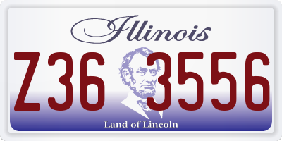 IL license plate Z363556