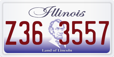 IL license plate Z363557