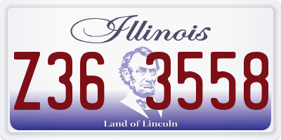IL license plate Z363558