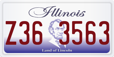 IL license plate Z363563