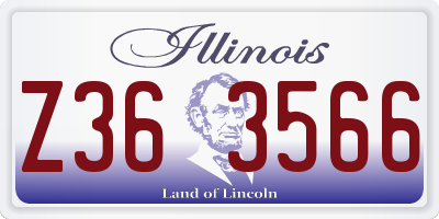 IL license plate Z363566