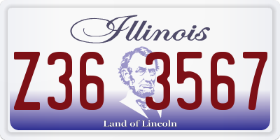 IL license plate Z363567