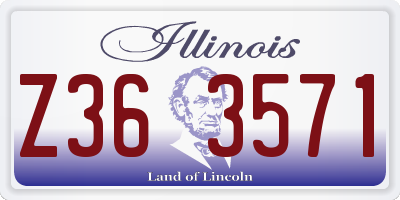 IL license plate Z363571