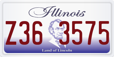 IL license plate Z363575