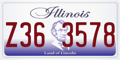 IL license plate Z363578