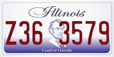 IL license plate Z363579