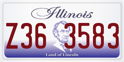 IL license plate Z363583