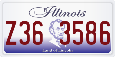 IL license plate Z363586