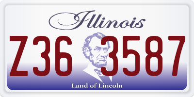 IL license plate Z363587