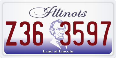IL license plate Z363597