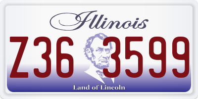 IL license plate Z363599