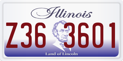 IL license plate Z363601