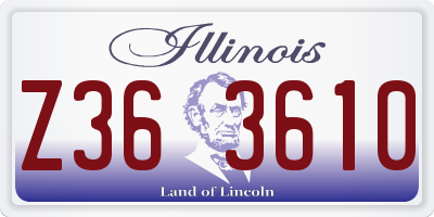 IL license plate Z363610