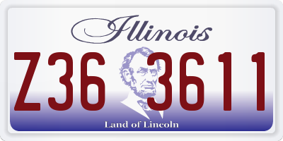 IL license plate Z363611