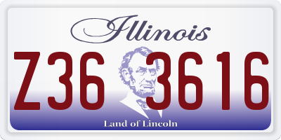 IL license plate Z363616