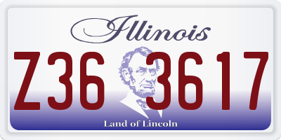 IL license plate Z363617