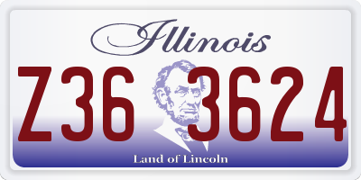 IL license plate Z363624