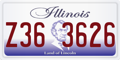 IL license plate Z363626