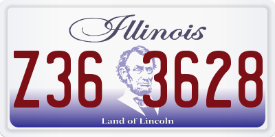 IL license plate Z363628