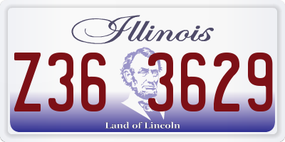IL license plate Z363629